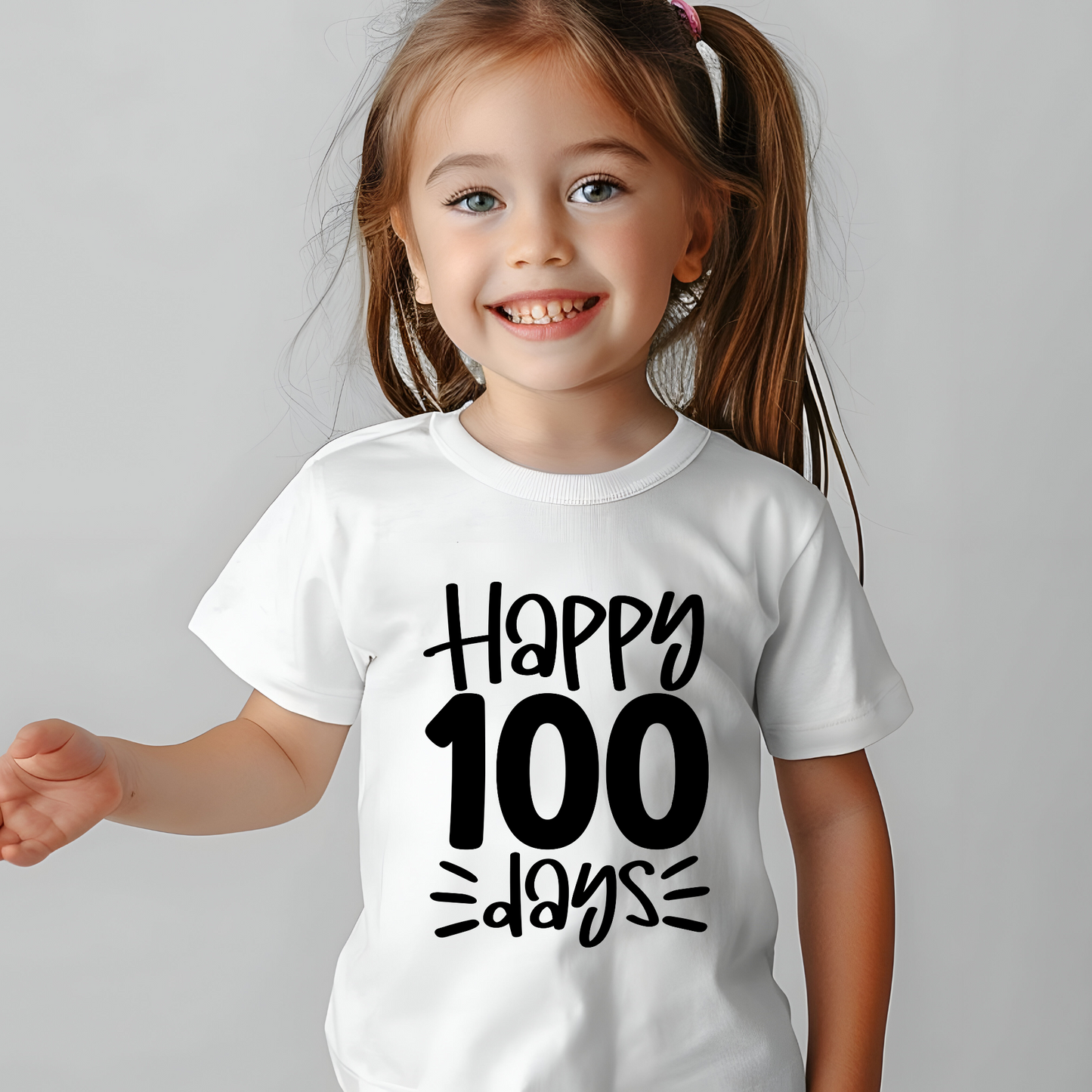 100 Days of School Shirt: "Happy 100 Days" Youth School Celebration T-Shirt to celebrate the milestone of 100 days of school an exiting time to remember