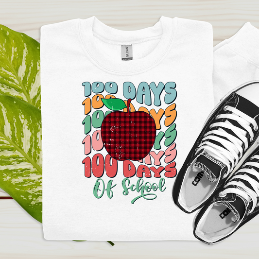 100 Days of School Sweater "100 Days of School" Cozy Fun Teacher Sweatshirt celebrating in this comfortable 100 days of school sweater for teachers