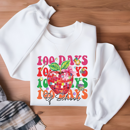 100 Days of School Sweater "100 Days of School" Cozy and Fancy Teacher Sweatshirt - Teacher appreciation sweater for 100 Days Milestone