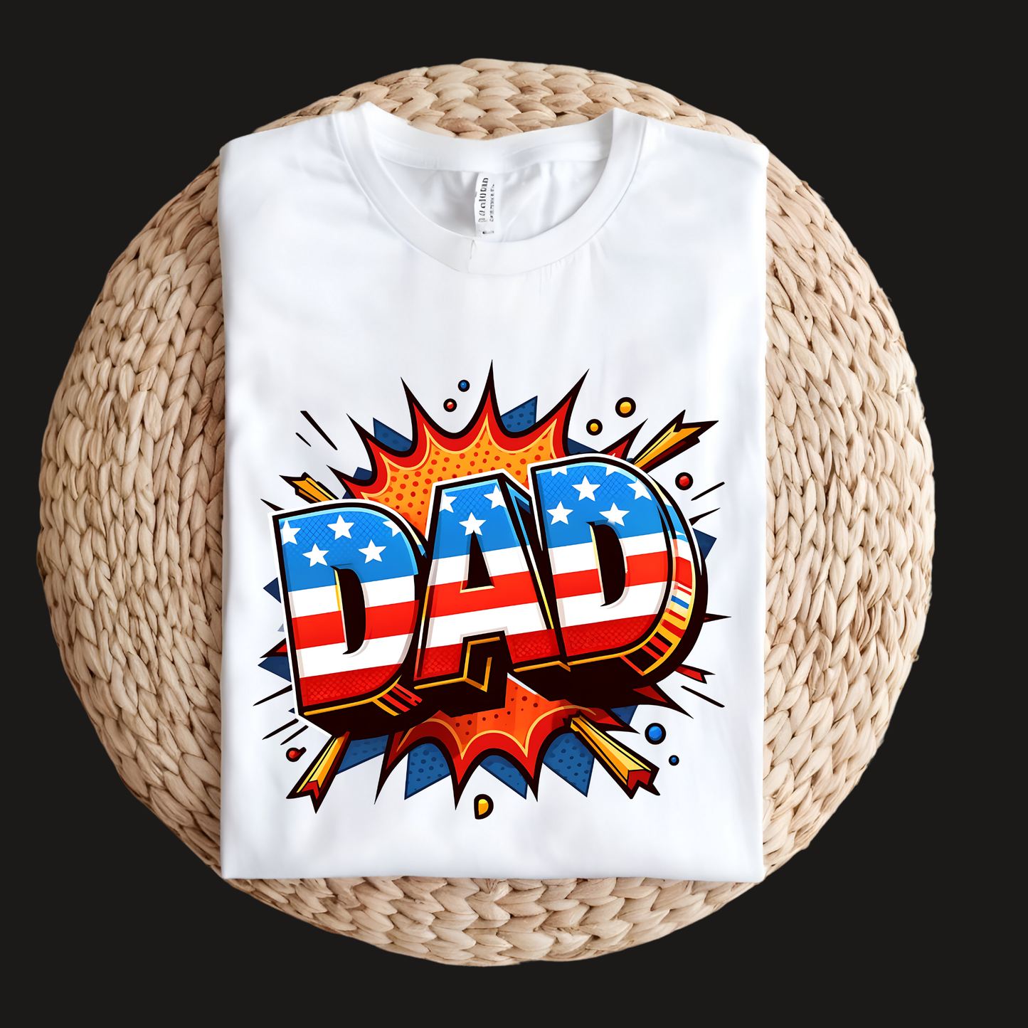 Dad Shirt - Dynamic Comic Graphic Dad Tee - Perfect for Superhero Fathers