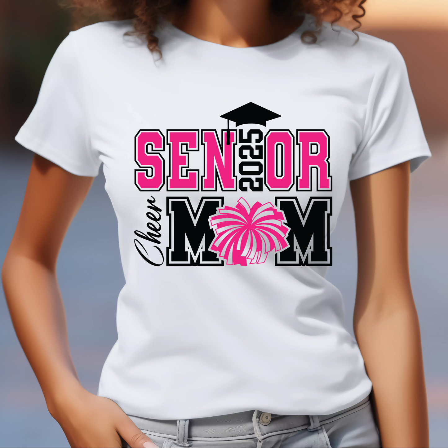 Cheer Mom - Senior Class of 2025 Cheer Mom Graduation Tee