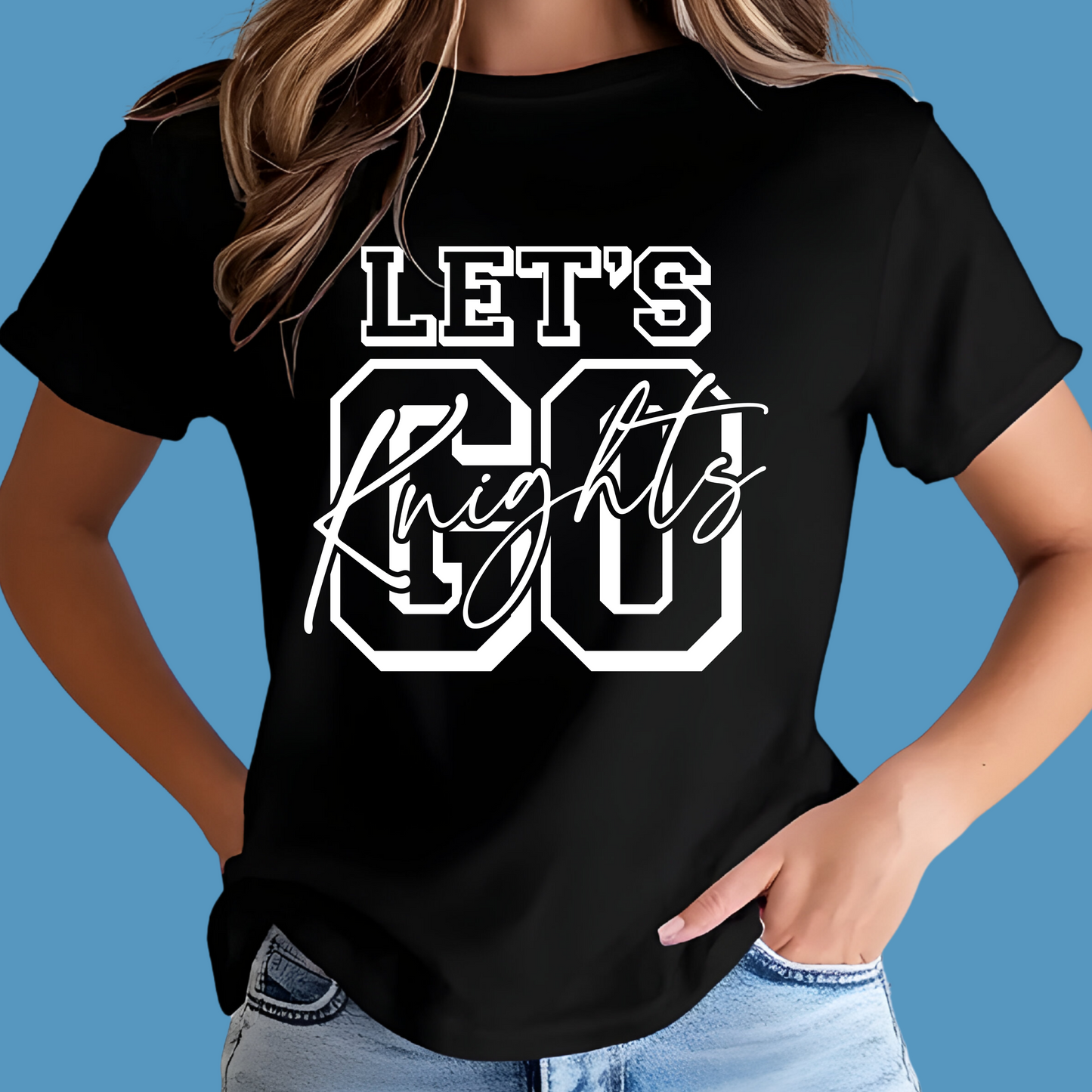 Knights School Spirit Shirt - Let's Go Knights - Rep the Knights