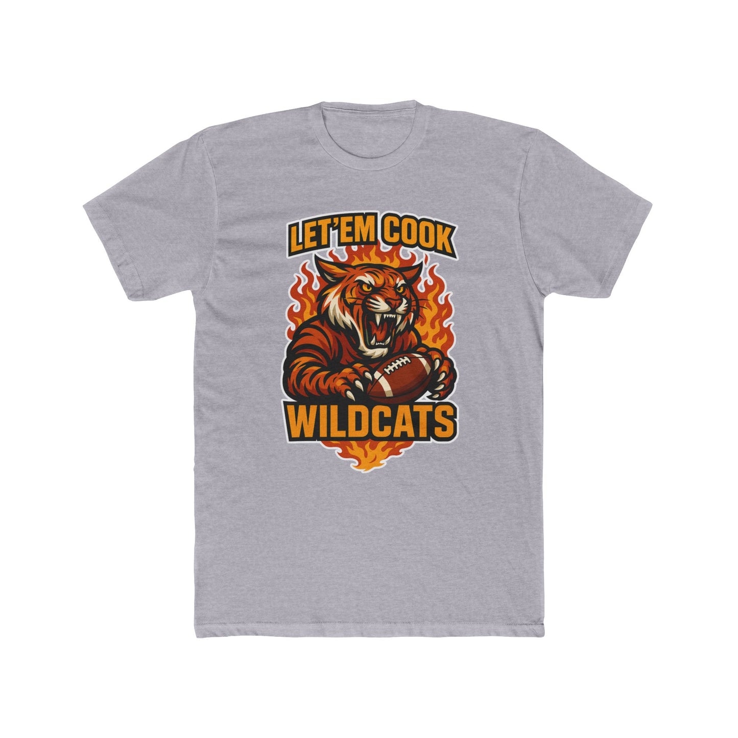 Wildcats Football Tee - Let 'Em Cook, Unisex Cotton Crew Shirt for Game Day