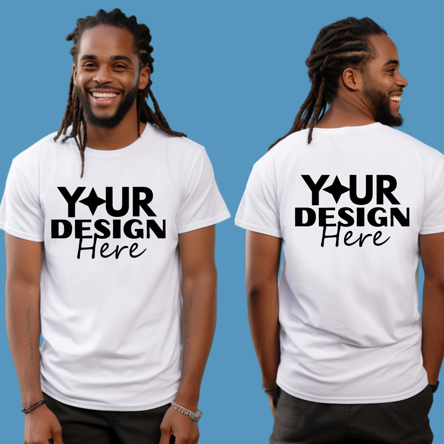Taylor-Made Custom Tee Shirt - Personalized Design Logo Tee - Front & Back Design
