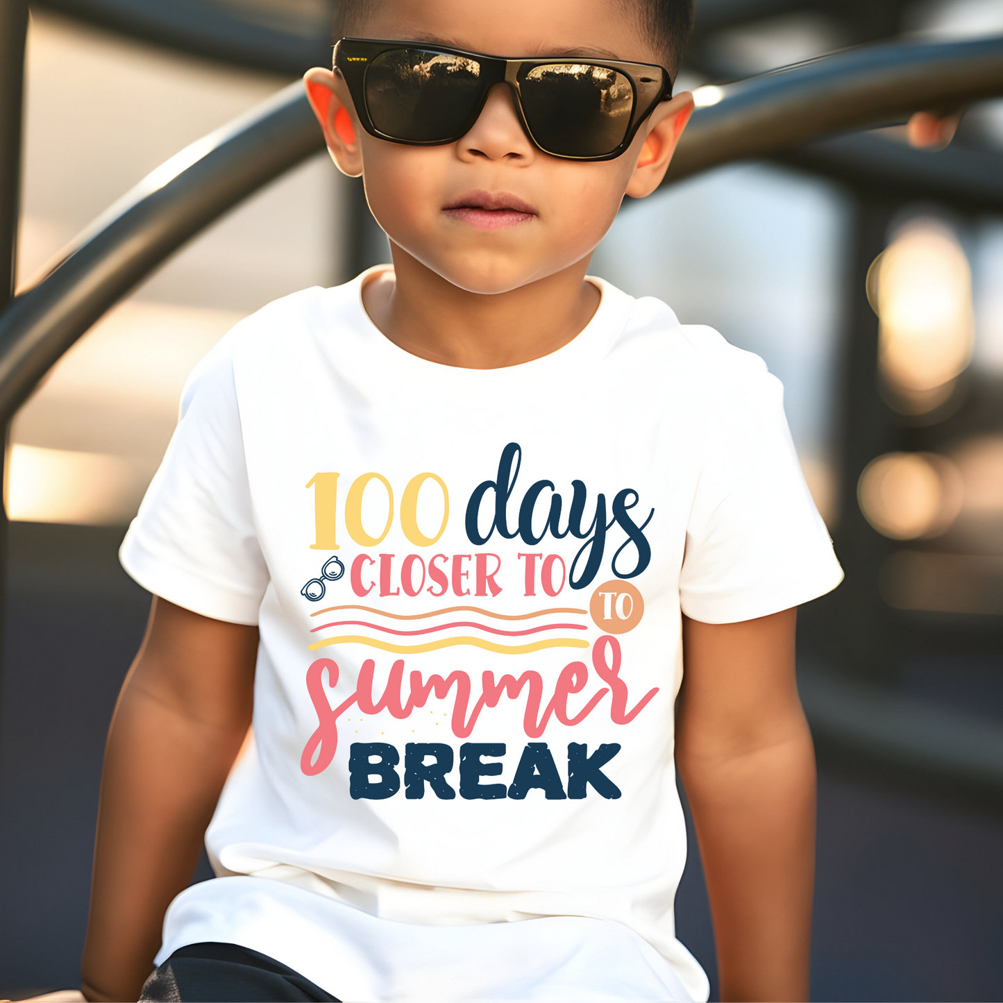 100 Days of School Shirt "100 Days Closer to Summer" Youth Tee Shirt