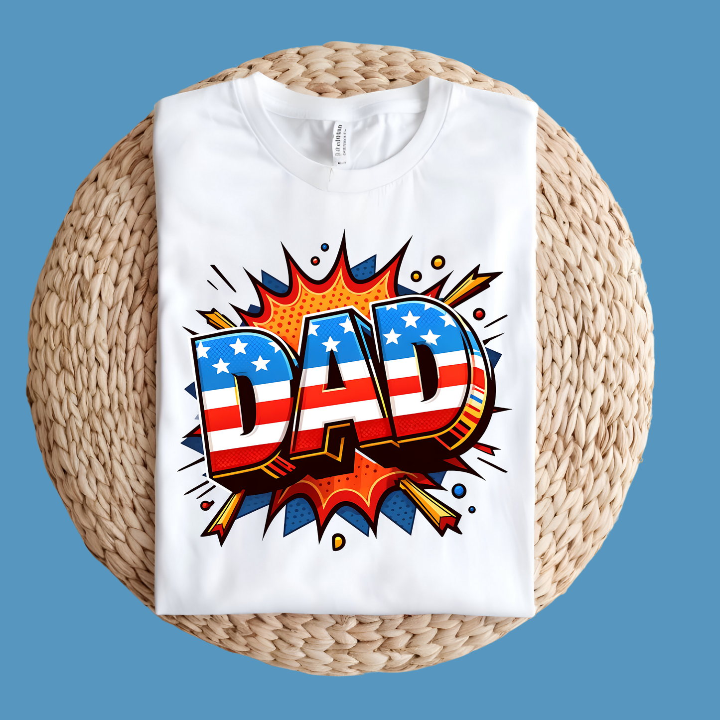 Dad Shirt - Dynamic Comic Graphic Dad Tee - Perfect for Superhero Fathers