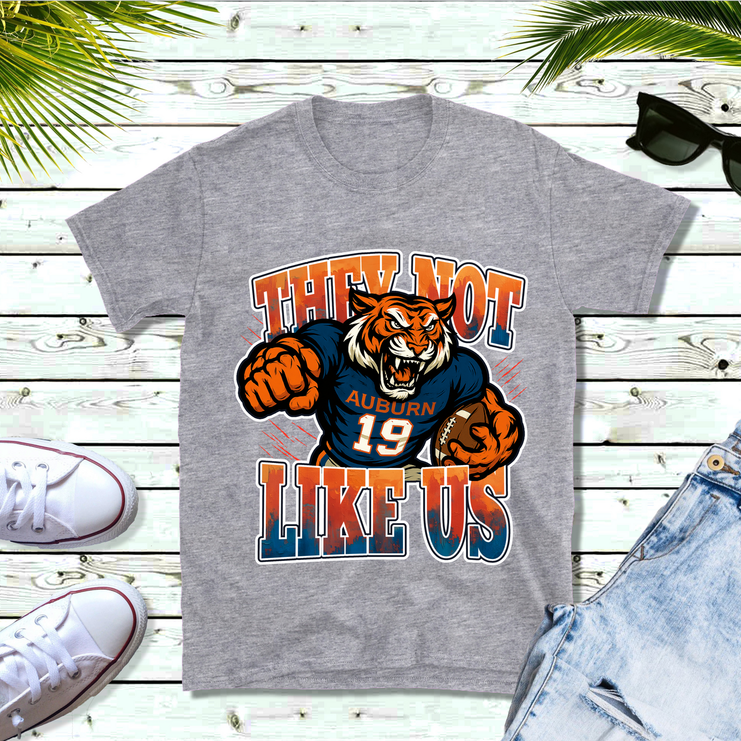 Auburn Football Fan T-Shirt - Tigers "They Not Like Us" Game Day Tee