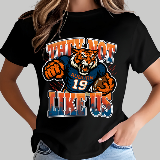 Auburn Football Fan T-Shirt - Tigers "They Not Like Us" Game Day Tee