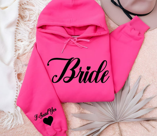 Bride Sweatshirt - Personalized "Bride" Sweatshirt – Perfect for Weddings, Bridal Showers, and Engagement Party Gifts