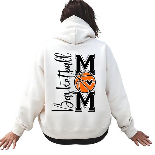 Basketball Mom - Boys & Girls Basketball Mom Hoodie ideal for boys and girls basketball teams and supportive mom fans