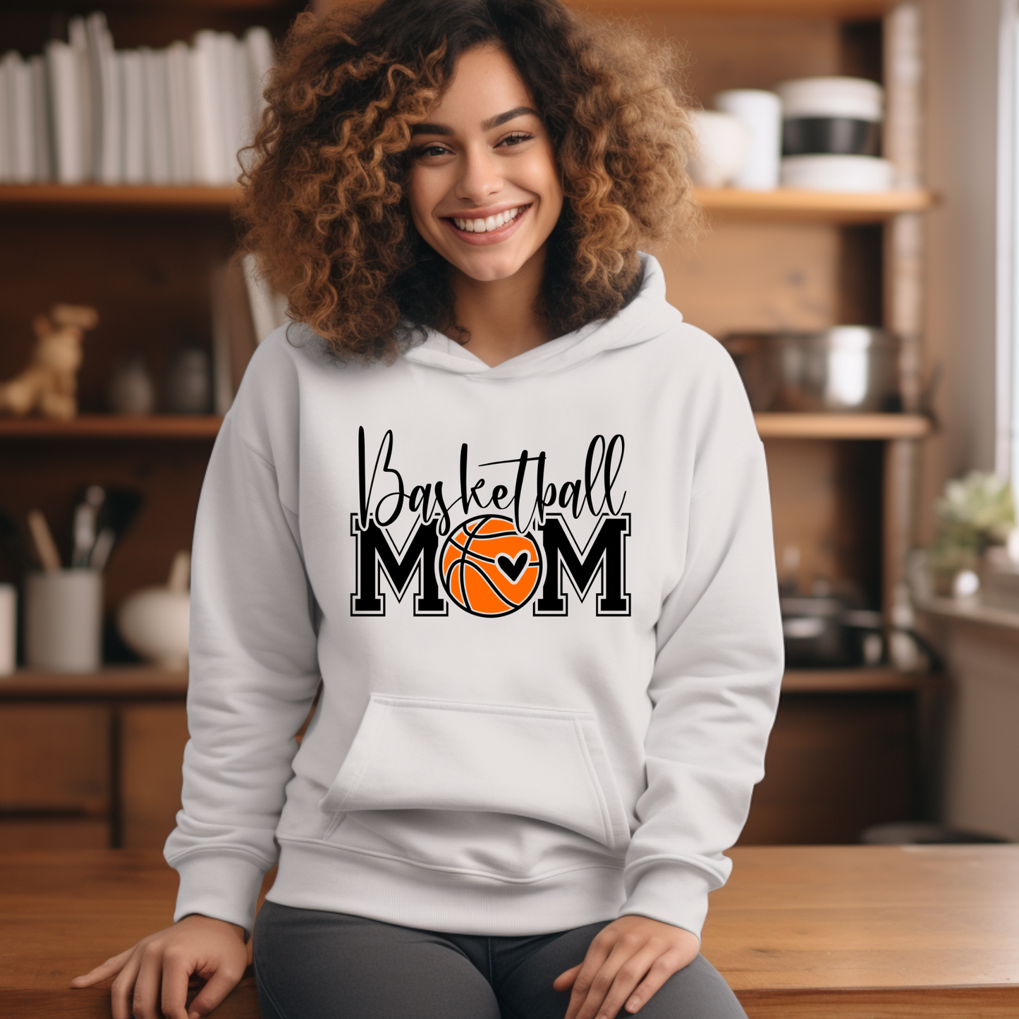 Basketball Mom - Boys & Girls Basketball Mom Hoodie supportive mom white hoodies