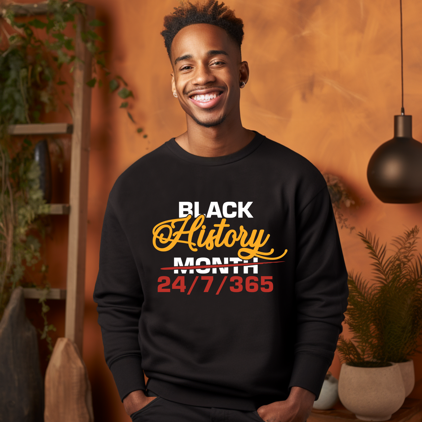 Black History 365 Sweater Men Black Sweater representing Black History Heritage All year
