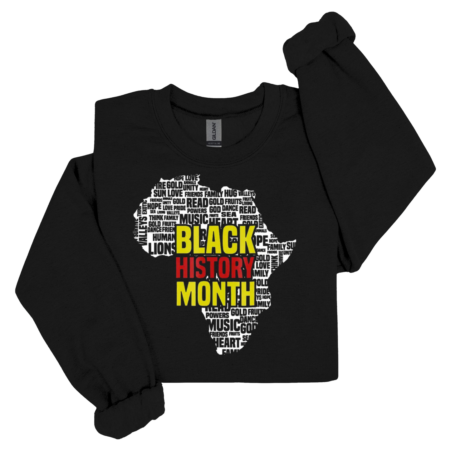 Black History Month Unisex Crewneck Sweatshirt Sweater men flat celebrating black history month an excellent addition to wear to black history month parades.