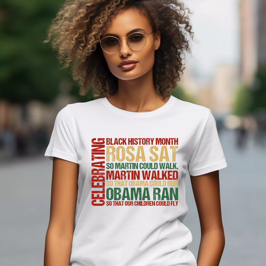Rosa Sat Martin Walked Obama Ran Shirt | Black History Legacy Tee & Hoodie