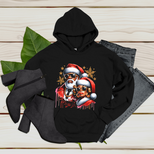 Black Santa & Mrs. Claus Couple Sweater - They Not Like Us Christmas Sweatshirt