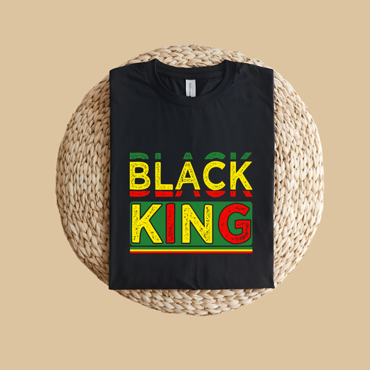Cultural Pride Tee - Black King - Crown Yourself Daily T-Shirt