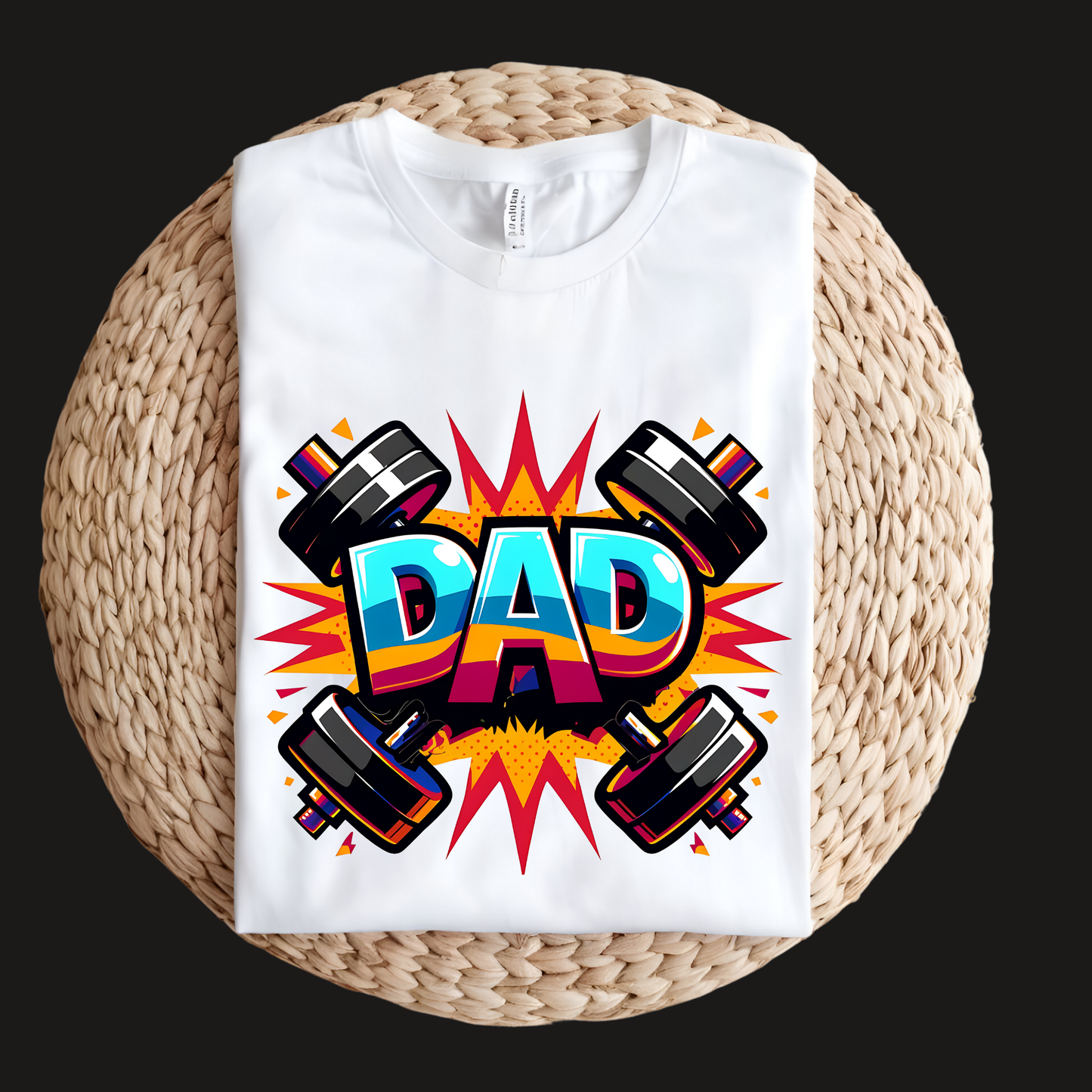 Dad T-Shirt - Dad – Comic Strip Dynamic Graphic Tee for Superhero Fathers
