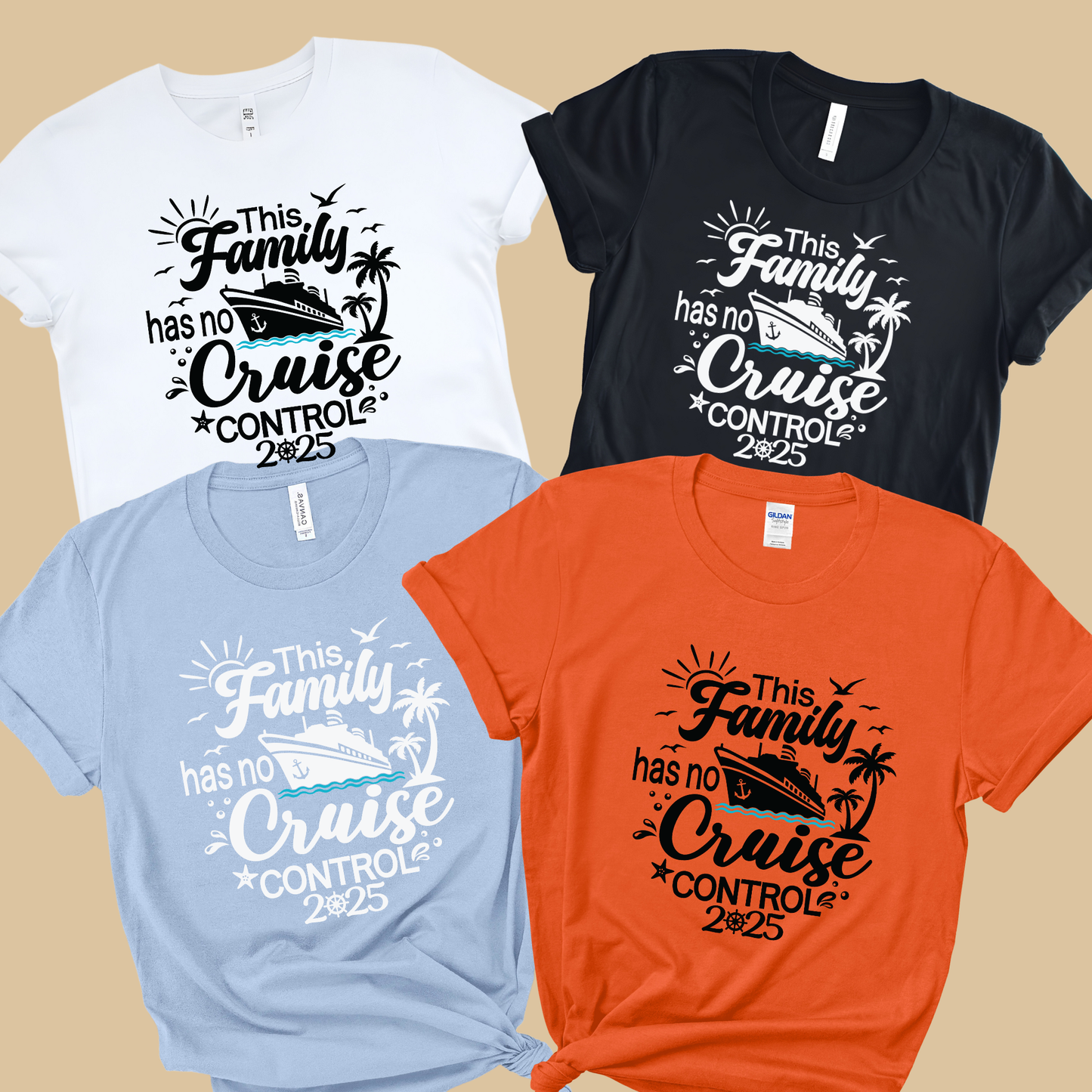 Family Cruise Shirt - This Family has no Cruise Control 2025 - Family Vacation Matching Tee's