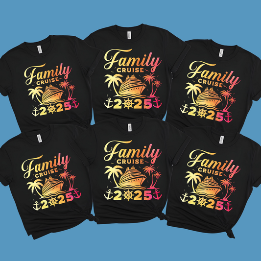 Family Cruise Shirt - Vibrant Family Cruise 2025 - Matching Family Cruise Tee