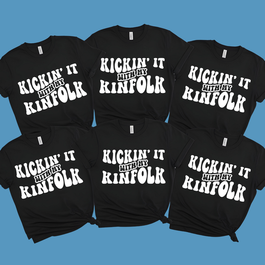 Family Reunion Shirt - Kickin' it with my Kinfolk Unisex Graphic Tee - Family Matching T-Shirt