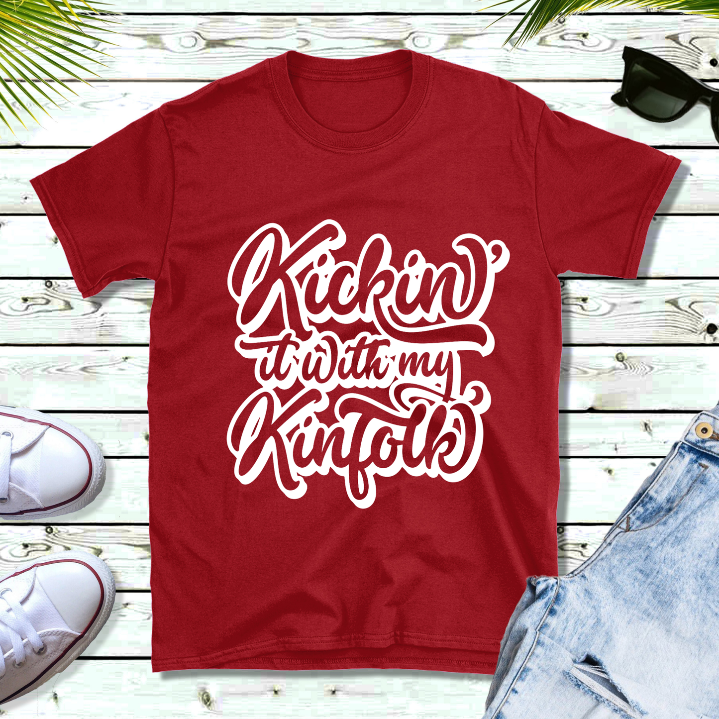 Family Reunion Shirt - Kickin' it with my Kinfolk Unisex Graphic Tee - Family Reunion T-Shirt