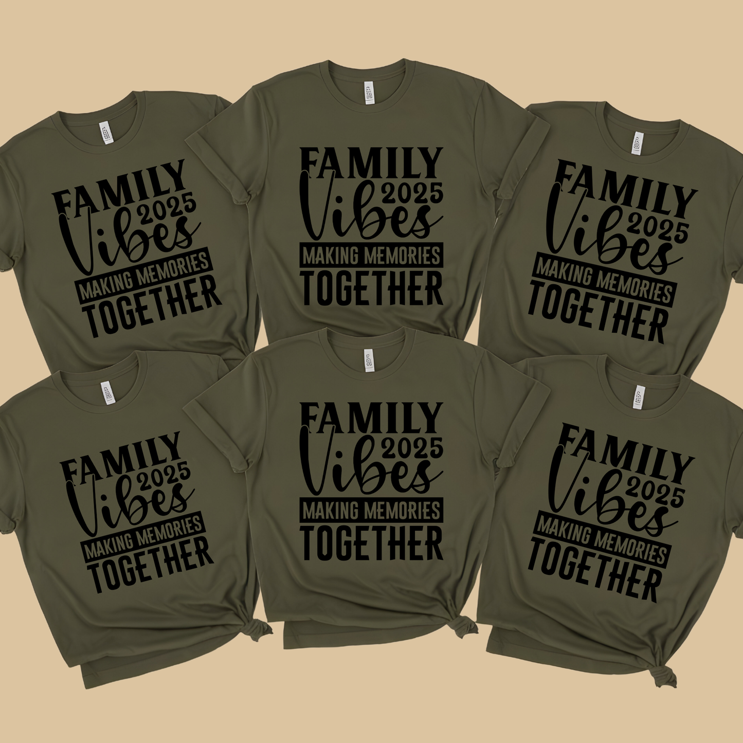 Family Vacation Shirt - Family Vibes 2025 Making Memories Together - Matching Family Tee