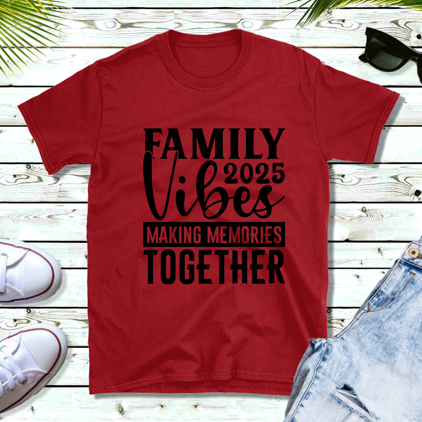 Family Vacation Shirt - Family Vibes 2025 Making Memories Together - Matching Family Tee