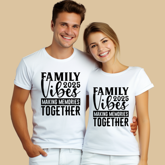 Family Vacation Shirt - Family Vibes 2025 Making Memories Together - Matching Family Tee