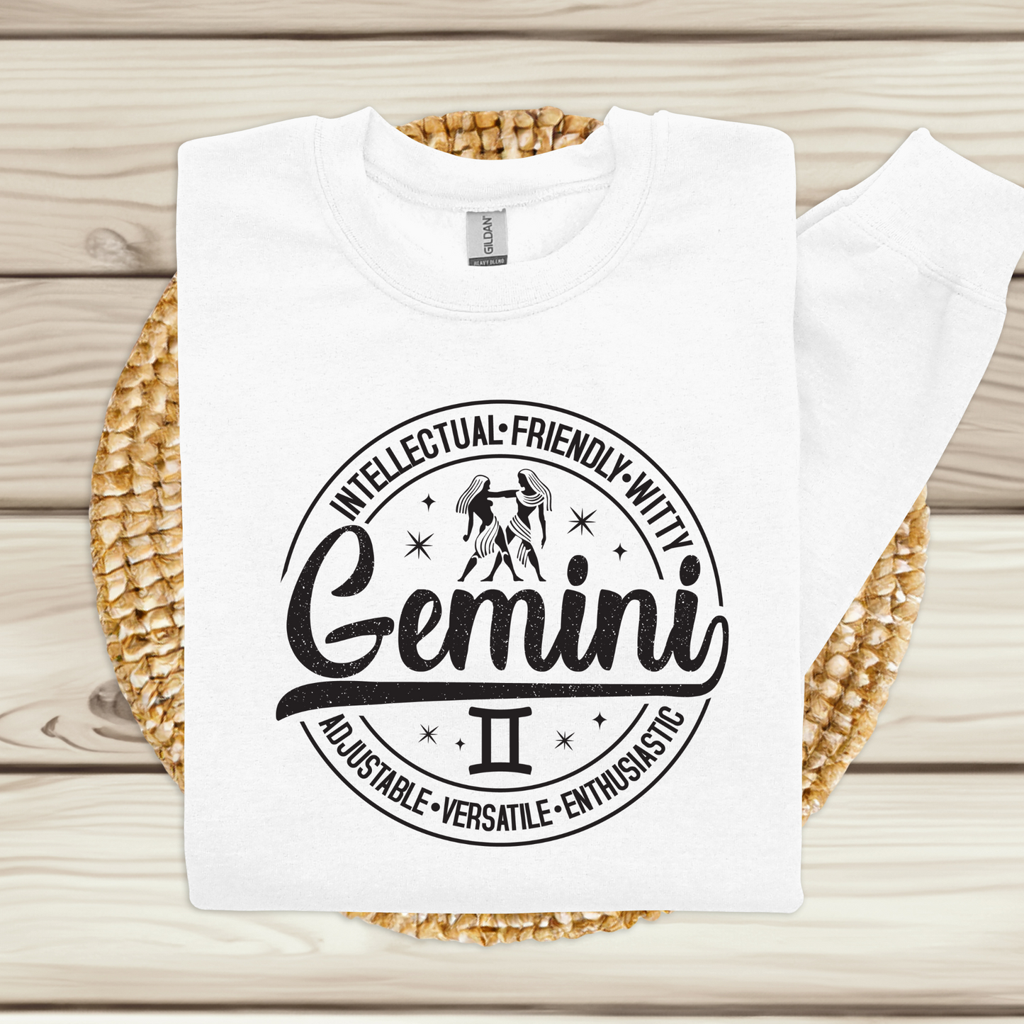 Gemini Horoscope Astrology Sweatshirt - Celestial Charm Zodiac Sweater perfect for birthday present