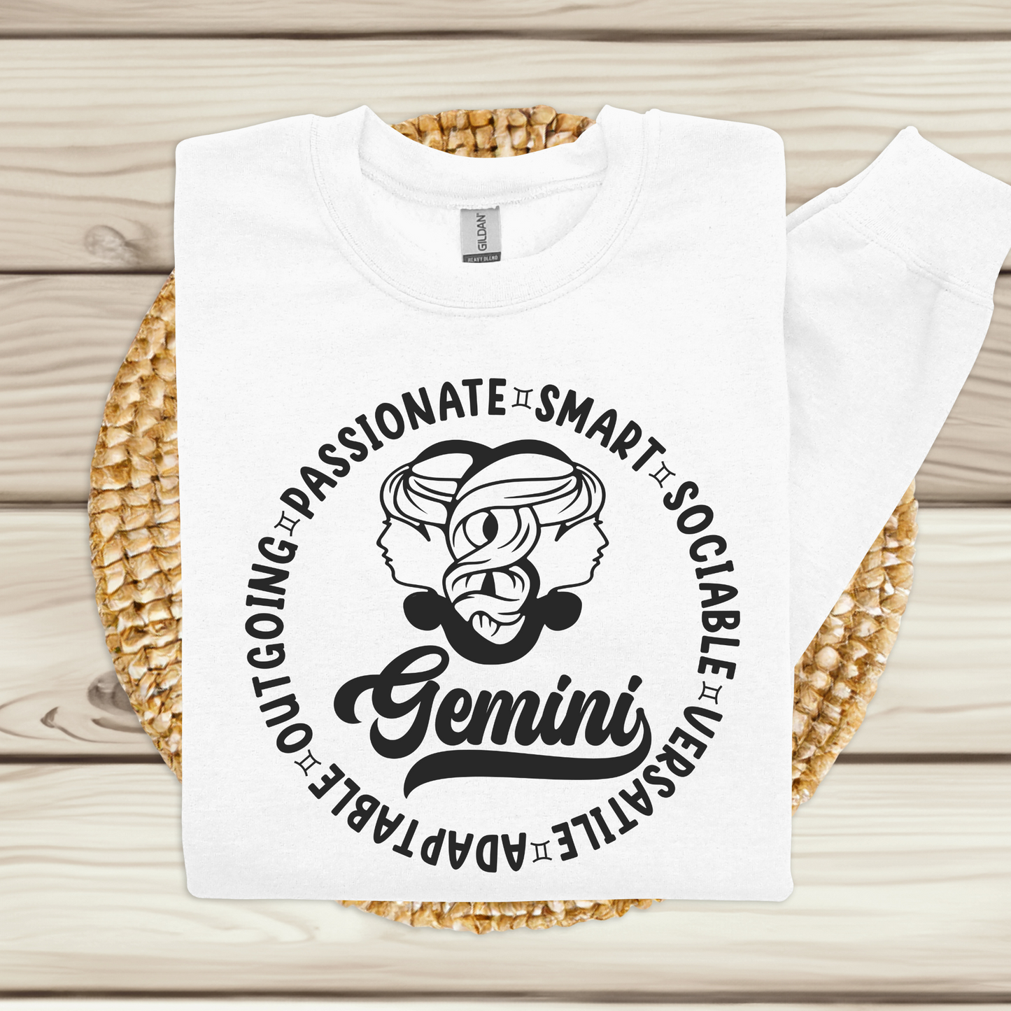 Gemini Sweatshirt - Cozy and Stylish Zodiac Sweater perfect for birthday gift which makes this sweater thoughtful and personalized present