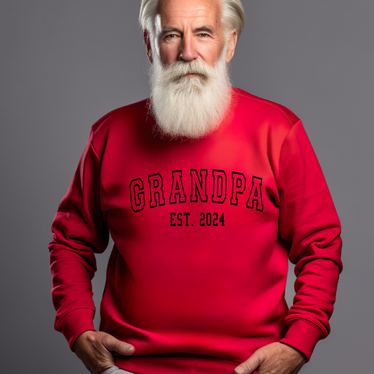 Grandpa Sweater Custom Grandpa Sweatshirt, Grandpa Est. 2024 Shirt, Personalized Grandpa Apparel, New Grandpa gift, Unique Grandpa Shirt, Special Grandpa Gift, New Grandpa Fashion, Grandpa Gift Ideas, Grandfather established 2024