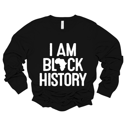 Black History Month I am black history youth sweatshirt celebrating black heritage sweater