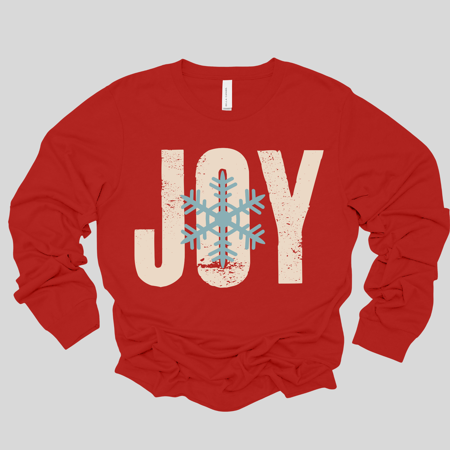 Joy Christmas Sweater - Joy Snowflake Cozy Christmas Crewneck Sweater