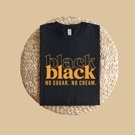 Juneteenth Typography Tee - Freedom, Unfiltered – Black No Sugar No Cream