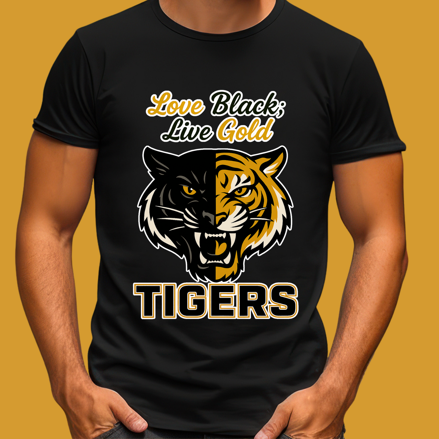 Grambling Tigers Football T-Shirt - Fierce Split Face Tigers Graphic Tee
