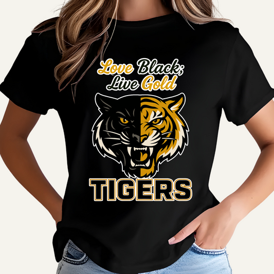 Grambling Tigers Football T-Shirt - Fierce Split Face Tigers Graphic Tee