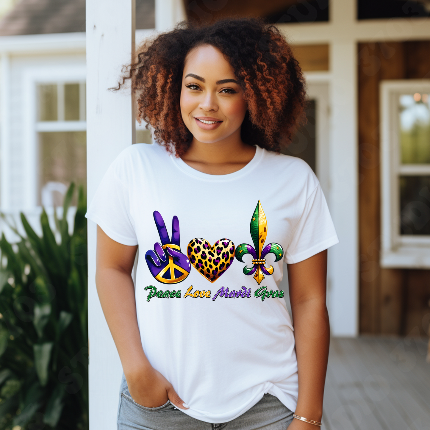 Mardi Gras Shirt - Peach Love Mardi Gras T-Shirt