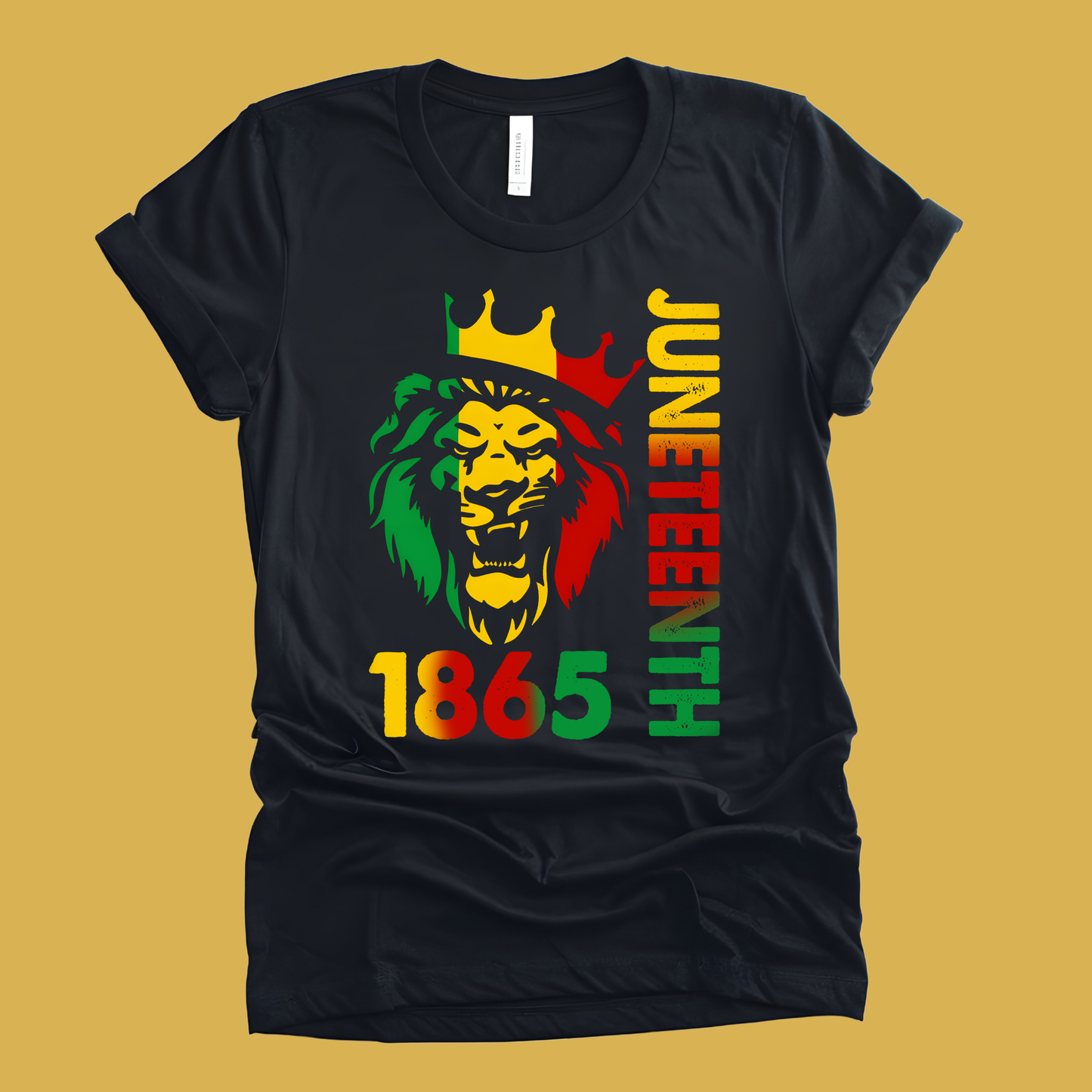 Men's Juneteenth 1865 - Roar for Freedom - Fierce Lion King Tee