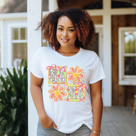 Mom Shirt - MAMA - Elegance in Bloom Stylish Mother's Day Tee 2