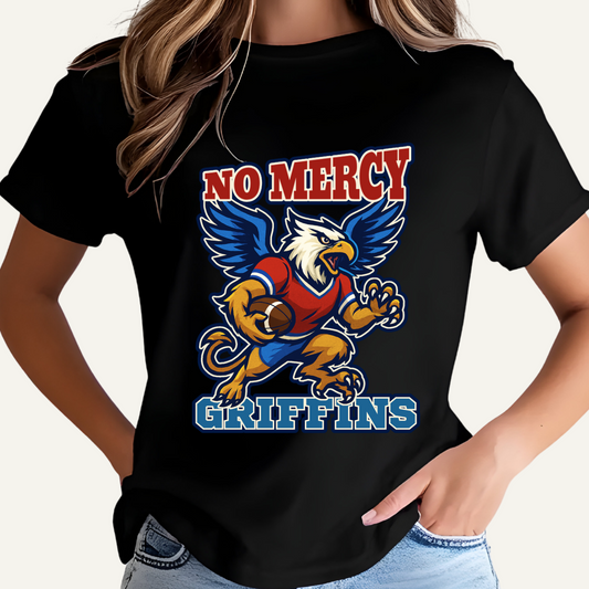 Griffins Football Tee: No Mercy Griffins Game Day Spirit T-Shirt