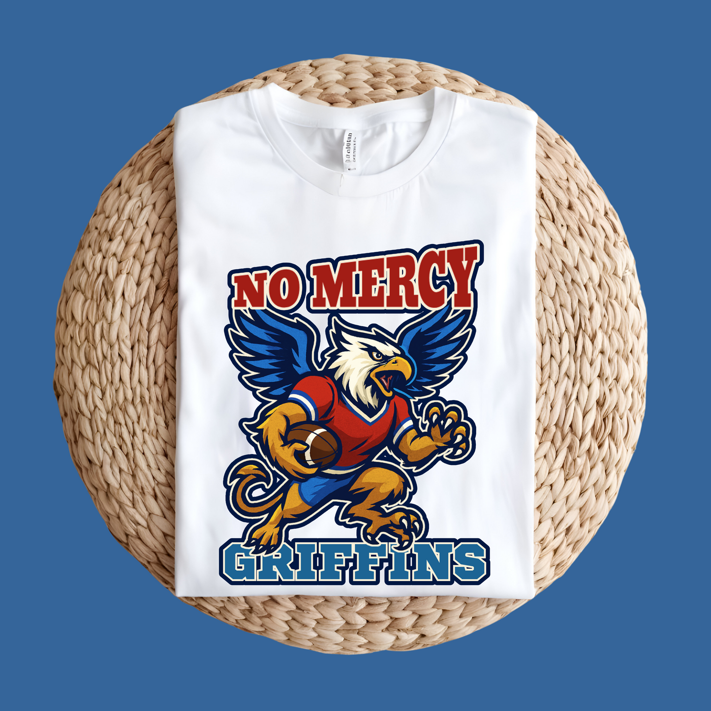 Griffins Football Tee: No Mercy Griffins Game Day Spirit T-Shirt