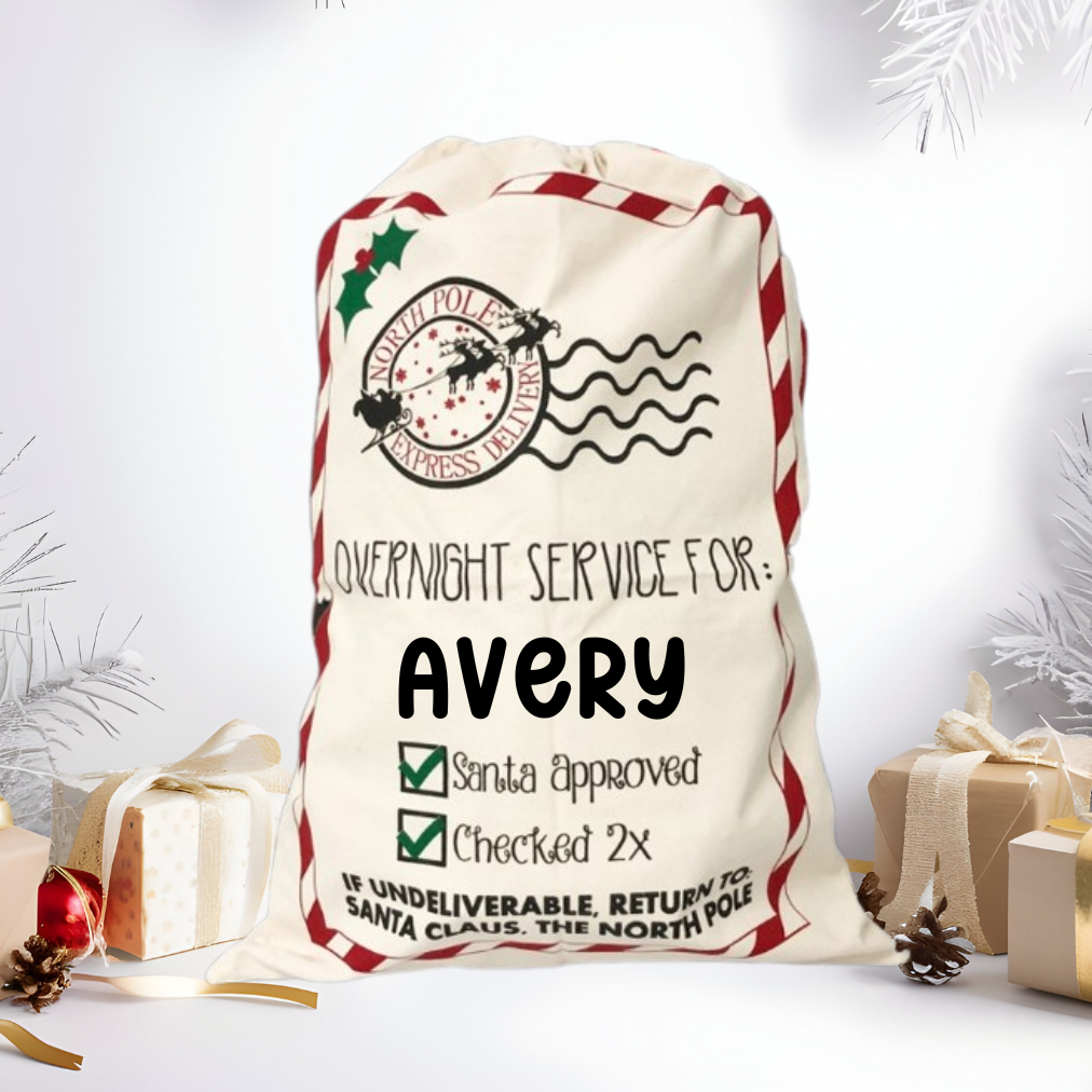 Personalized Christmas Sack, Canvas Christmas Bag, Santa Gift Sack, Holiday Gift Keepsake, Canvas Keepsake Bag, Holiday Canvas Gift Bag, Custom Holiday Gift Bag