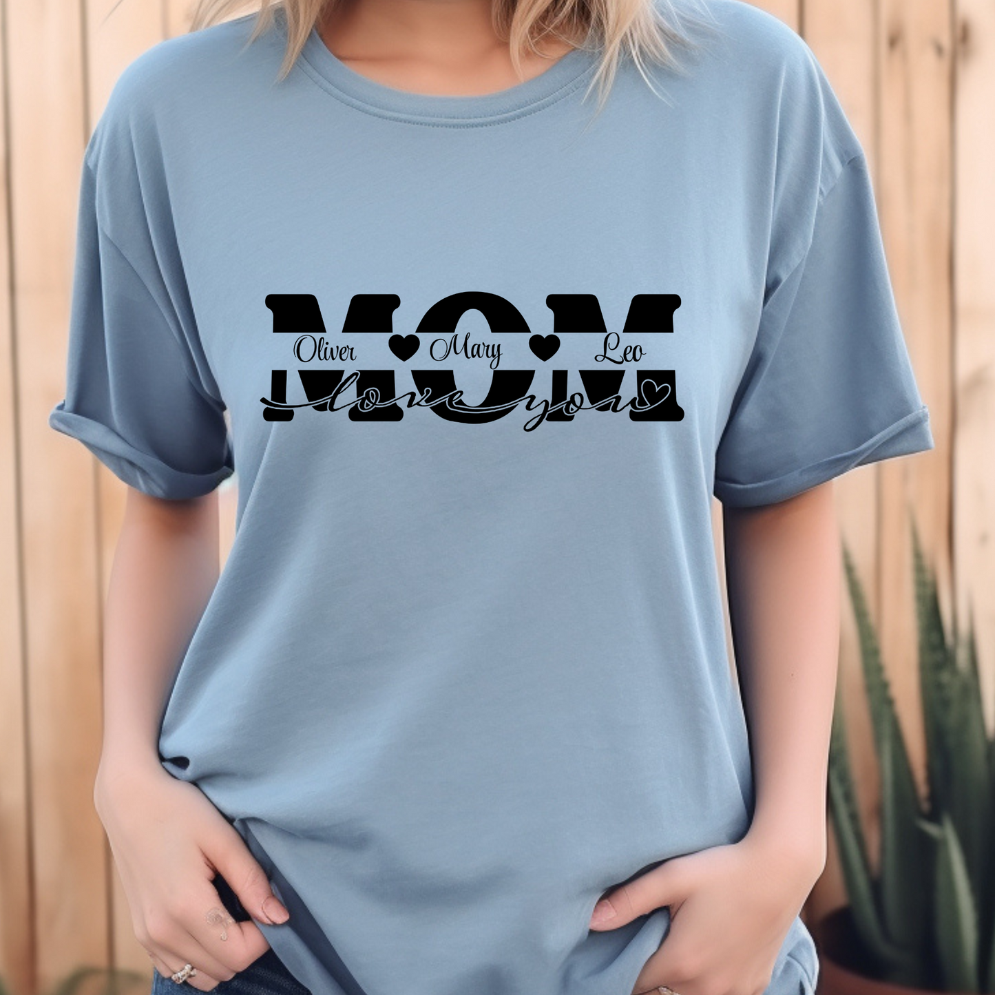 Personalized Mom Shirt: Personalized Mom Custom Kid Name Tee