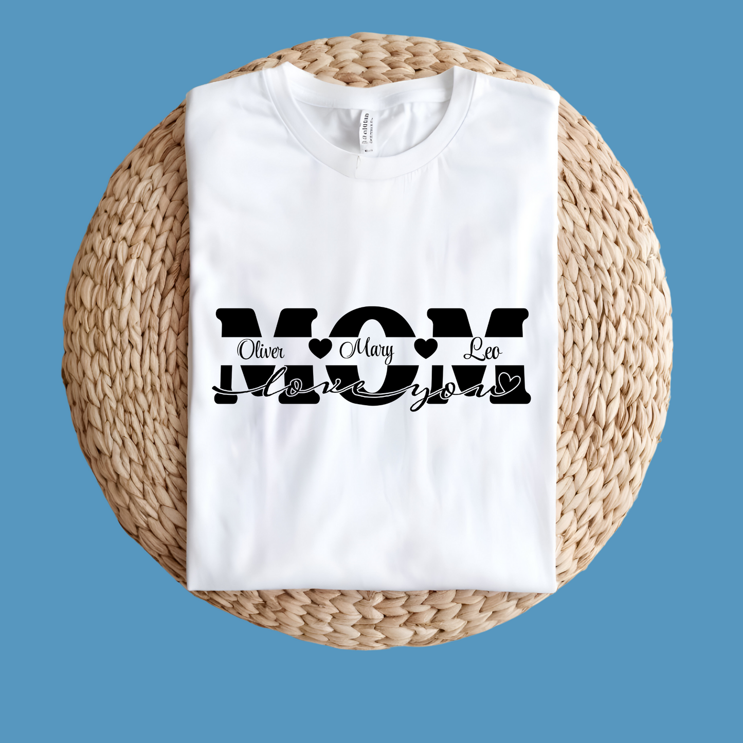 Personalized Mom Shirt: Personalized Mom Custom Kid Name Tee