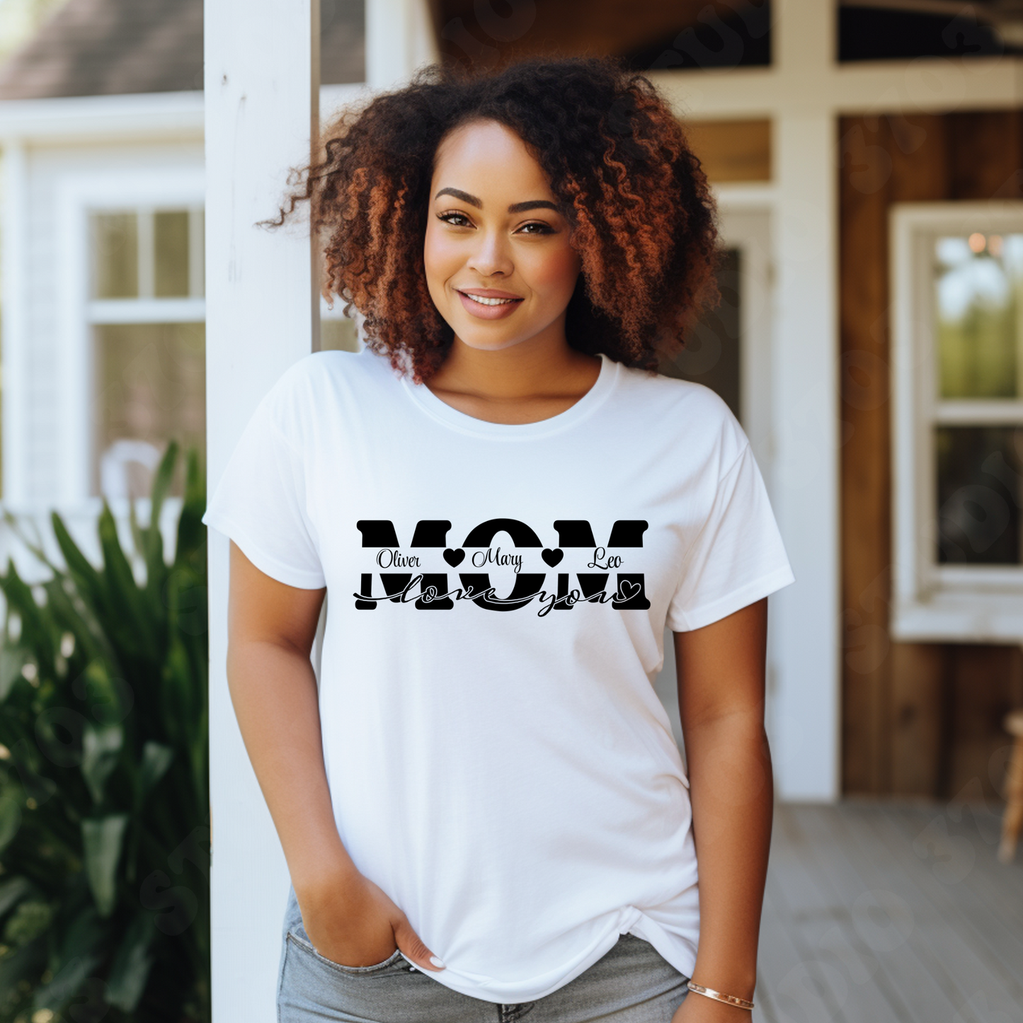 Personalized Mom Shirt: Personalized Mom Custom Kid Name Tee