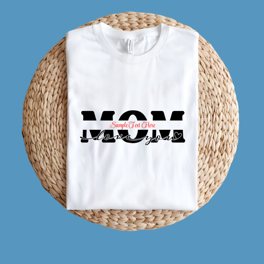 Personalized Mom Shirt: Personalized Mom Custom Kid Name Tee