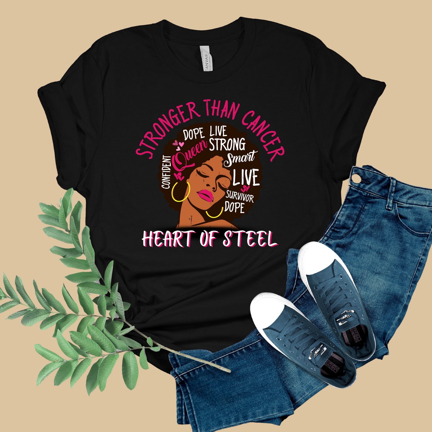 Pink Out T-Shirt - Heart of Steel - October We Wear Pink
