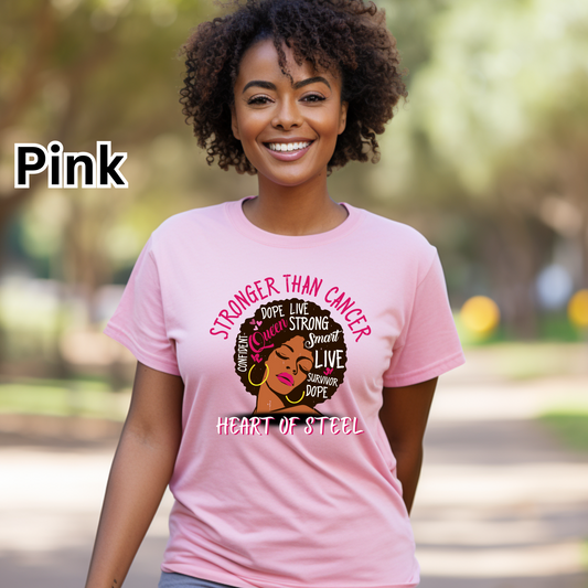 Pink Out T-Shirt - Heart of Steel - October We Wear Pink