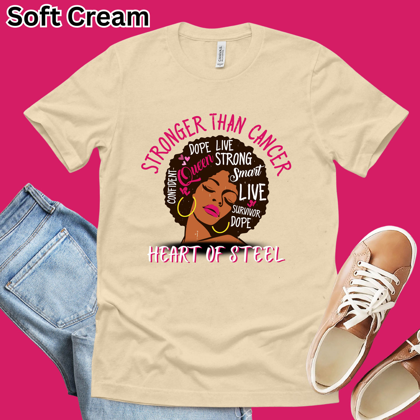 Pink Out T-Shirt - Heart of Steel - October We Wear Pink