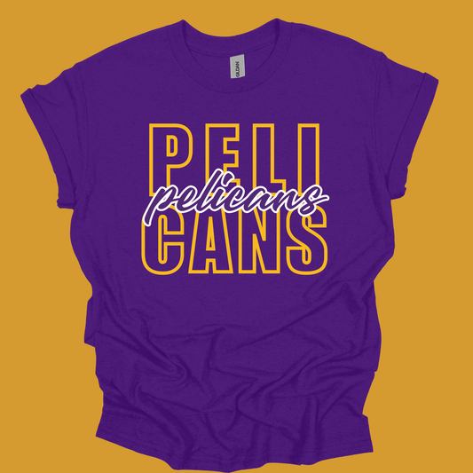 Pelicans Spirit Wear - Homer Pelicans Layered Unisex Spirit Shirt
